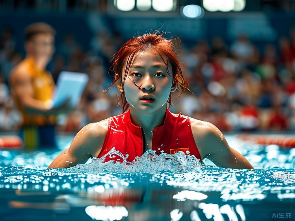 跳水选手翻滚起跳，水花四溅